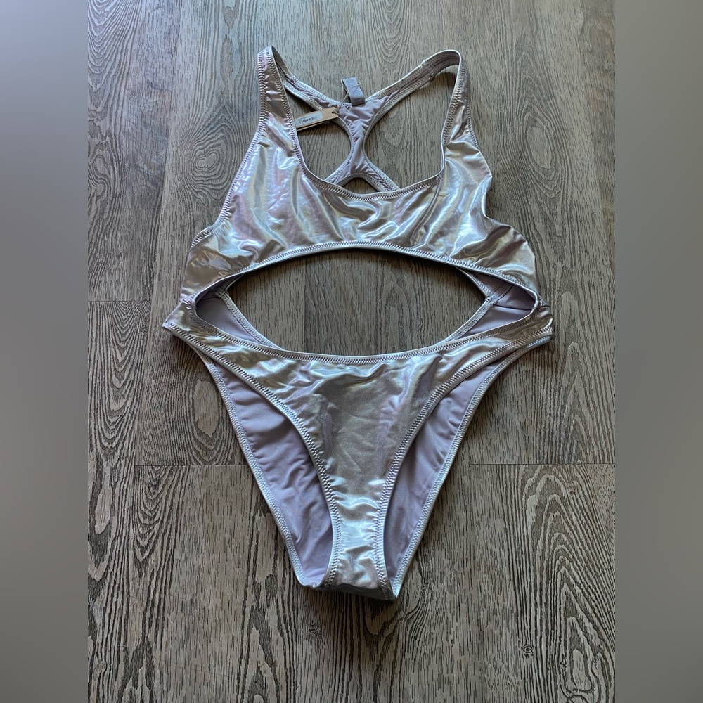 Skims Swim Cut out One Piece in Nickel NWT